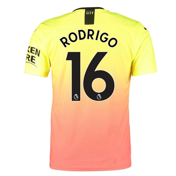Maillot Football Manchester City NO.16 Rodrigo Third 2019-20 Orange